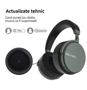 Casti Wireless Bluedio Victory 2 ( V2 ), Stereo, 12 Difuzoare, Bluetooth 5, USB Tip C, Cloud Service, Control Aplicatie