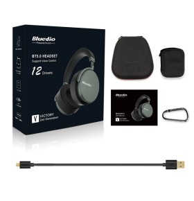 Casti Wireless Bluedio Victory 2 ( V2 ), Stereo, 12 Difuzoare, Bluetooth 5, USB Tip C, Cloud Service, Control Aplicatie