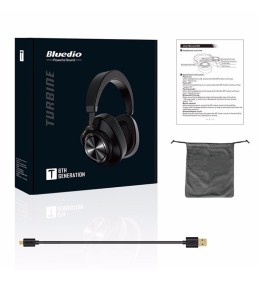 Casti Wireless Bluedio T6 Stereo, Bass Hi Fi, Anularea zgomotelor, USB Tip C, Bluetooth, Microfon, Handsfree, Control Volum