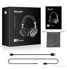 Casti Bluetooth Bluedio T4 Bluetooth 4.2, Wireless, Stereo, microfon incorporat, active noise cancellation, usb tip C
