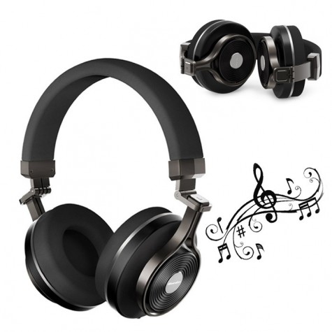 Casti Bluetooth Bluedio T3+ Bluetooth 4.1, Wireless, Stereo, microfon incorporat, microSD