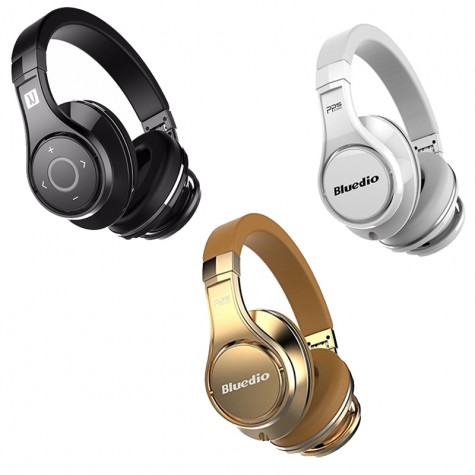Casti Bluetooth Bluedio U (UFO), 8 difuzoare, Wireless Headphones Over-Ear PPS Cu Microfon, anularea zgomotelor