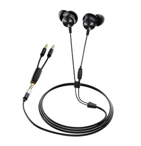 Casti in-ear cu fir Bluedio Li, Difuzor de 13mm, 115dB, 32Ω, Microfon HD, Jack placat cu aur, Design magnetic, Negru