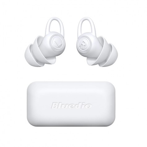 Dopuri pentru urechi Bluedio Earplugs din silicon si cutie de transport, Reducere zgomot pana la -40dB, Alb