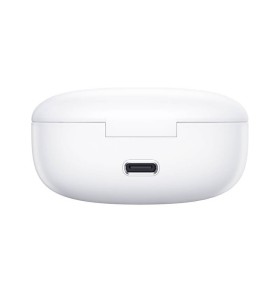 Casti bluetooth semi-in-ear Bluedio Elite Ei Alb cu cutie de incarcare si transport, Incarcare wireless, Microfon cu ANC