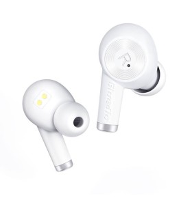 Casti bluetooth semi-in-ear Bluedio Elite Ei Alb cu cutie de incarcare si transport, Incarcare wireless, Microfon cu ANC