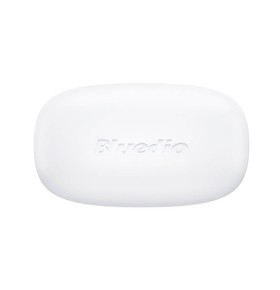 Casti bluetooth semi-in-ear Bluedio Elite Ei Alb cu cutie de incarcare si transport, Incarcare wireless, Microfon cu ANC