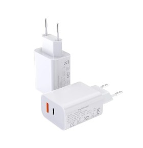 Incarcator Bluedio HNT-PD1802 Alb de 18W cu USB-A si USB Type-C
