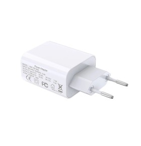 Incarcator Bluedio HNT-PD1802 Alb de 18W cu USB-A si USB Type-C