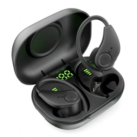 Casti wireless in-ear cu carlig flexibil Bluedio S6 TWS cu cutie de incarcare