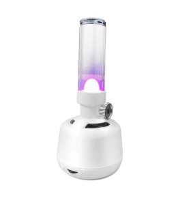 Boxa wireless portabila cu aromaterapie Bluedio FS Alb, Iluminare, Bluetooth 5, Slot memorie, Microfon incorporat, Aplicatie