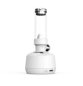 Boxa wireless portabila cu aromaterapie Bluedio FS Alb, Iluminare, Bluetooth 5, Slot memorie, Microfon incorporat, Aplicatie